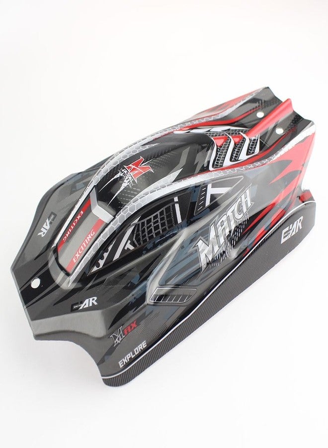 KingVal Replacement RC Car Shell Cover RC Spare Parts Compatible with WLtoys 124010 RC Car (Black-Red) - Image 5